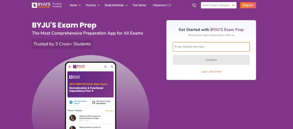 gradeup byjus exam prep